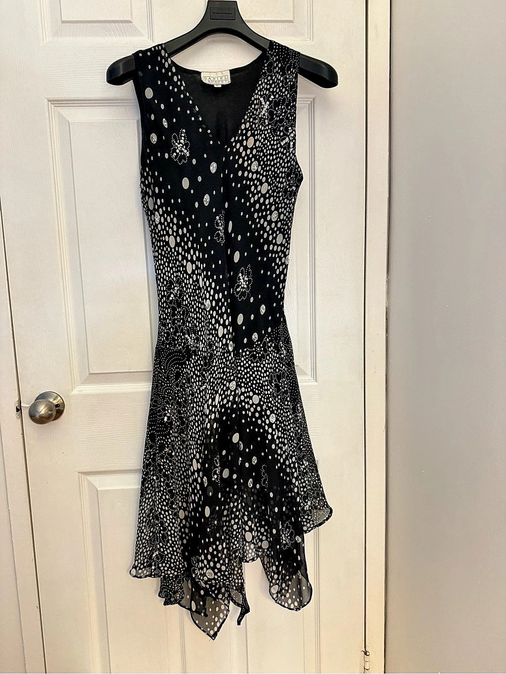 Daniel Laurent Abstract Print Midi Dress Size Large Like New